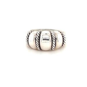 Sterling Silver 925 Kabana Ribbed Ring